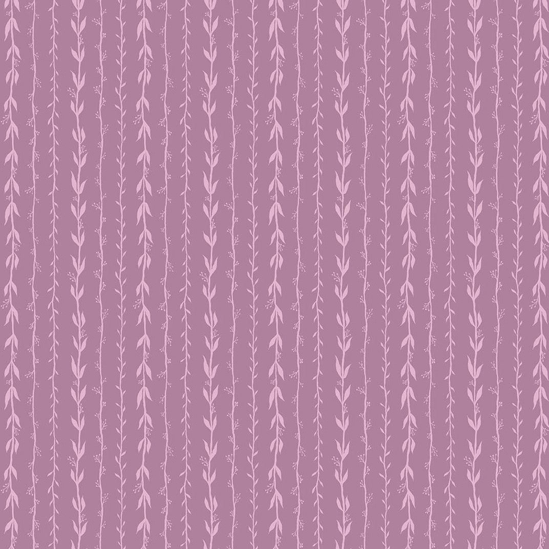 Thicket and Bramble - Stripe Purple - Cotton