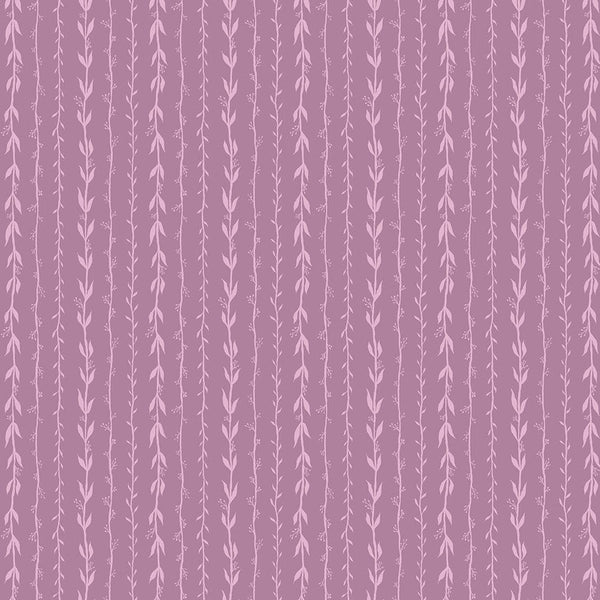 Thicket and Bramble - Stripe Purple - Cotton