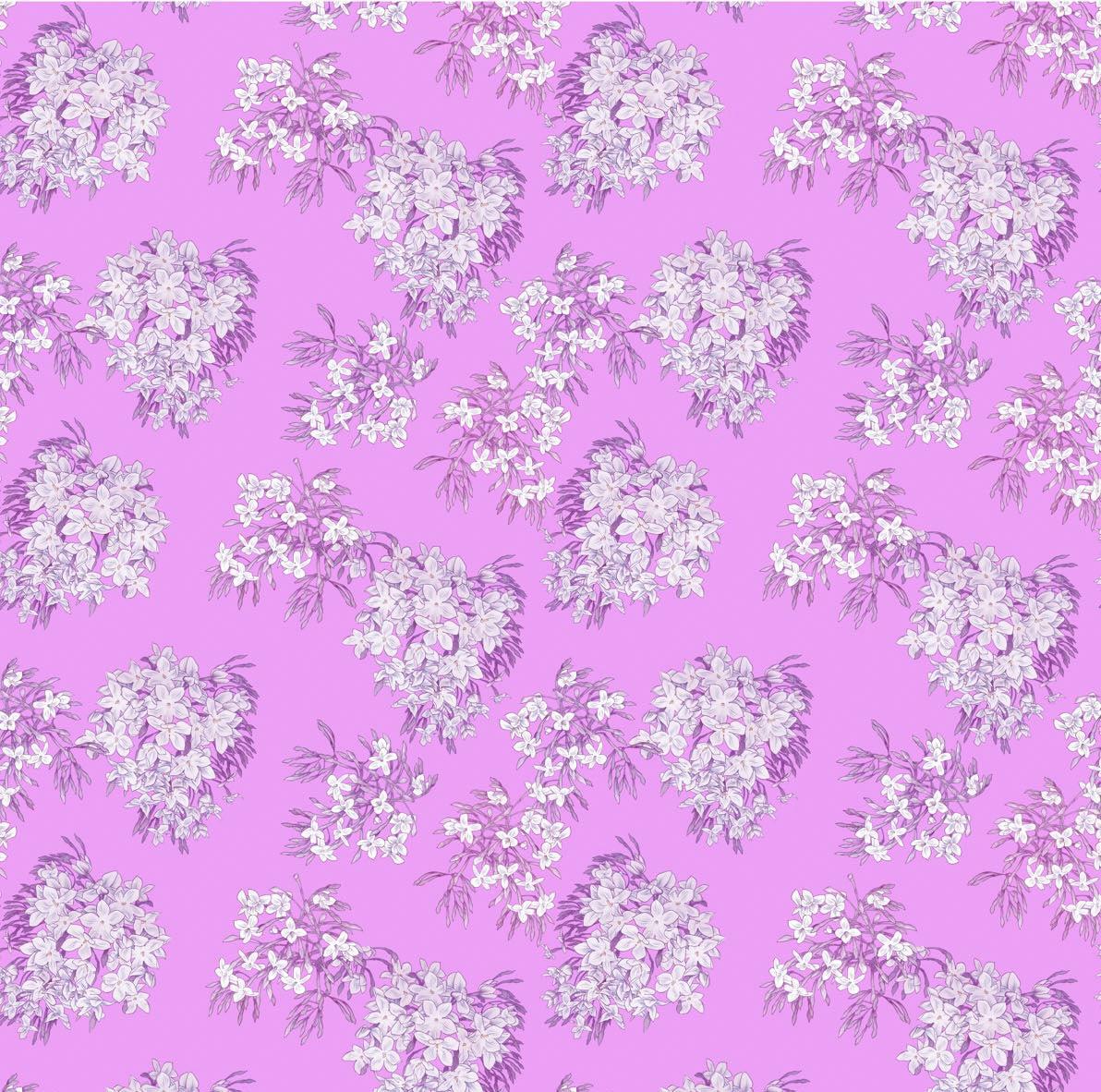 Margo Lilac Jasmine Cotton Fabric