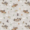 Great Journey Raccoons Cotton Fabric