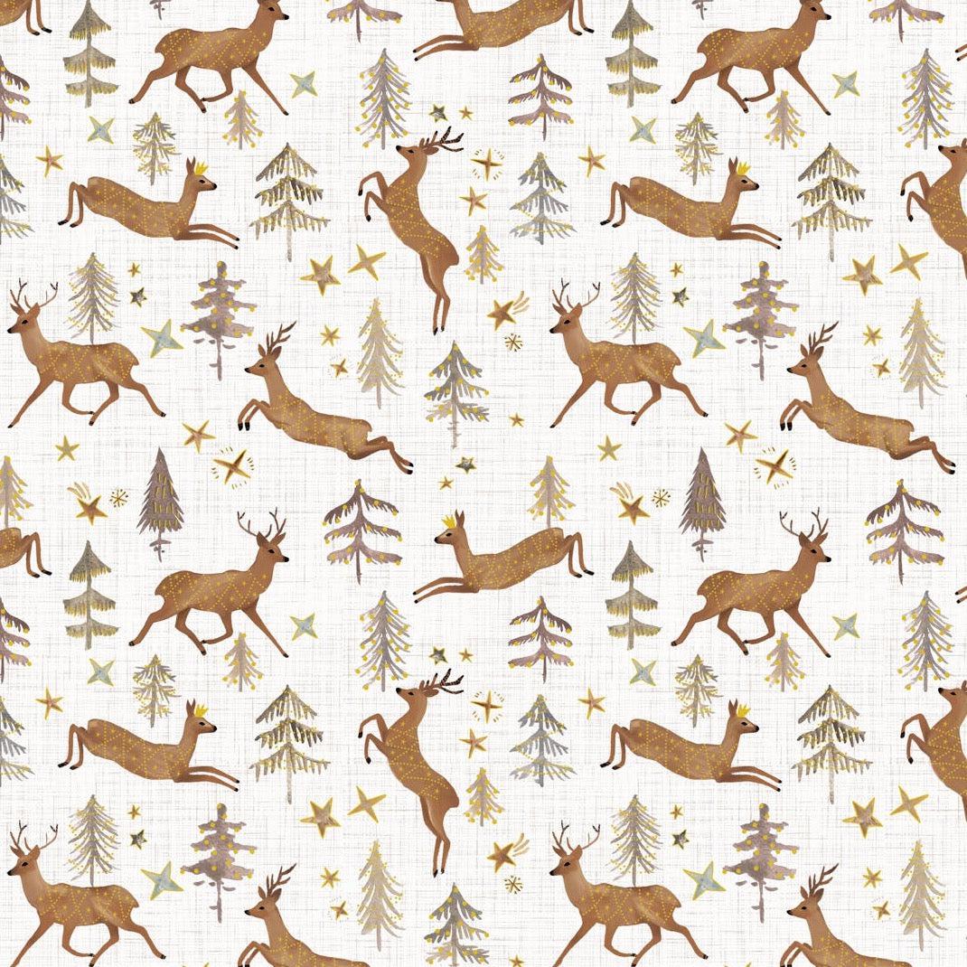 Winter Dreams - Stags - Cotton Fabric