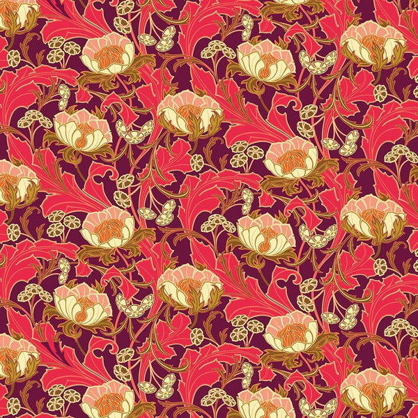 Wild Abandon Wanderlust Plum Cotton Fabric