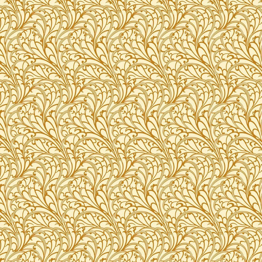 Wild Abandon Passing Fancy Gold Cotton Fabric