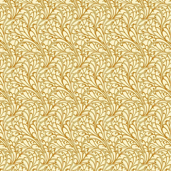 Wild Abandon Passing Fancy Gold Cotton Fabric