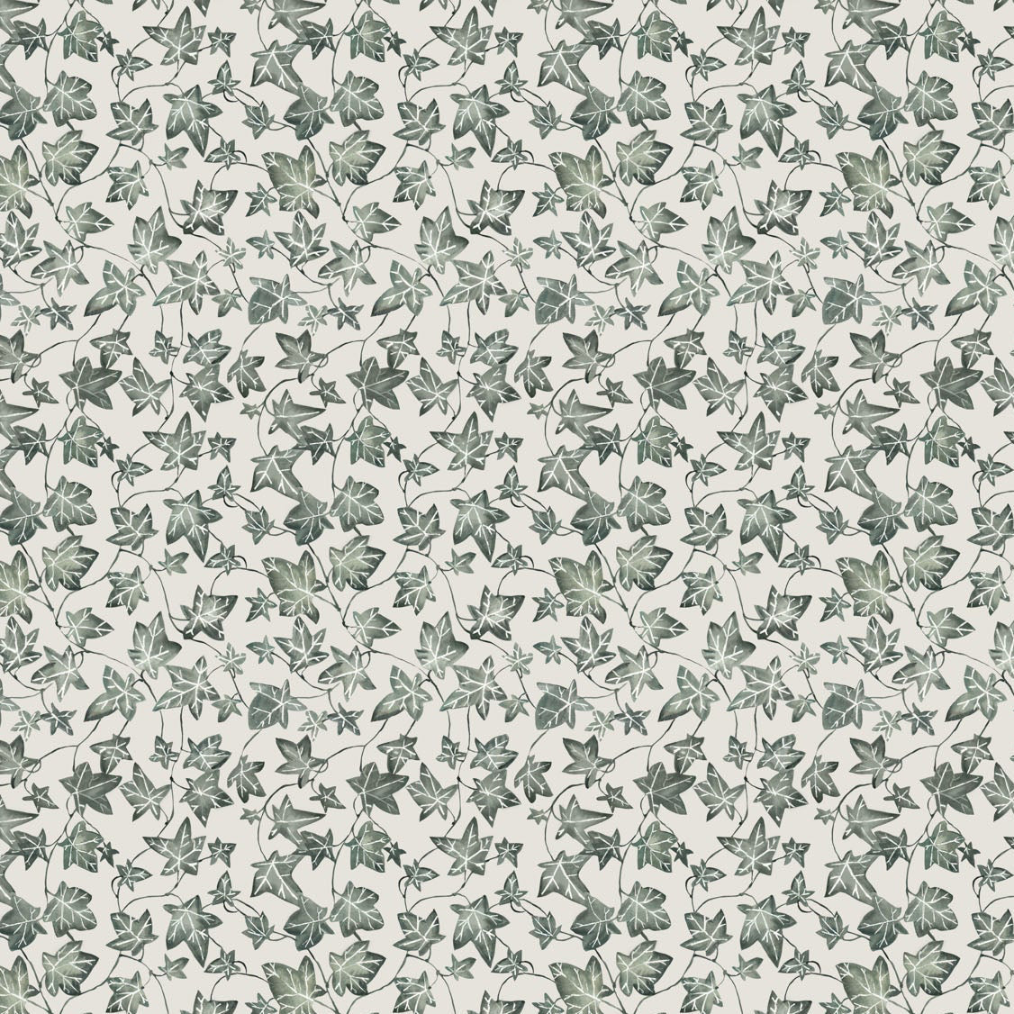 Pattern of green leaves on a white background