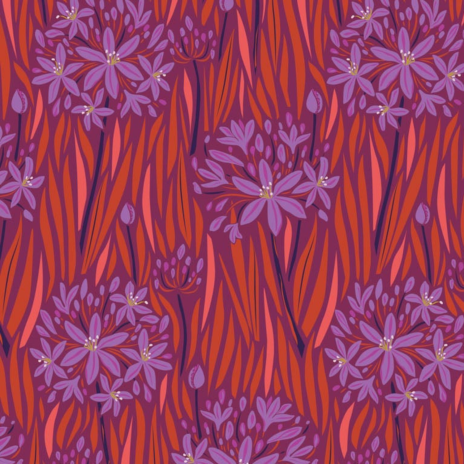 Wandering Eye - Agapantha Warm - Cotton Fabric