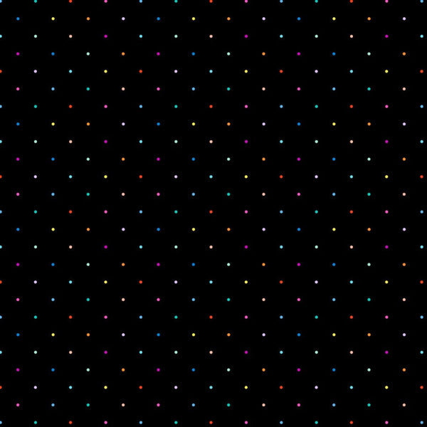 Dusk - Black Ditsy Dots - Cotton Fabric