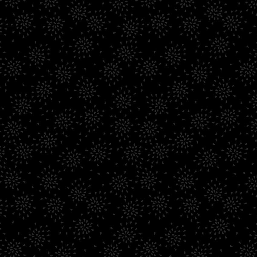 Dusk - Black Flourish - Cotton Fabric