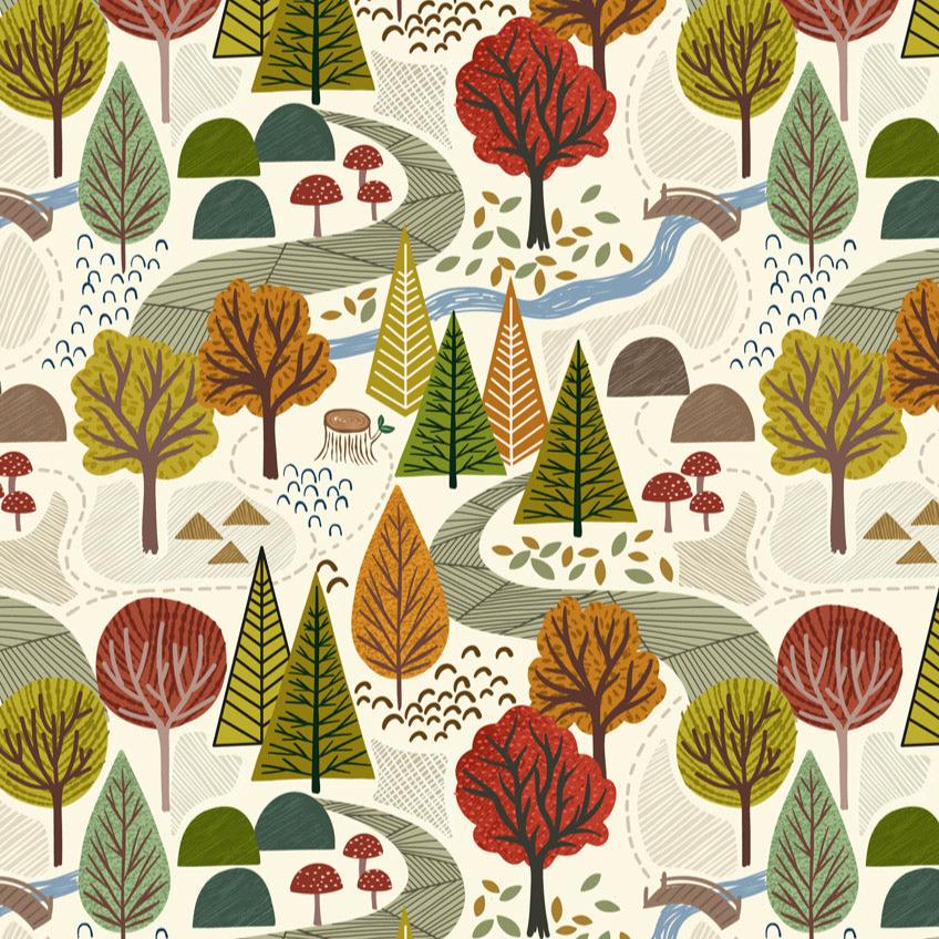 Nature Trail - Natural - Cotton Fabric