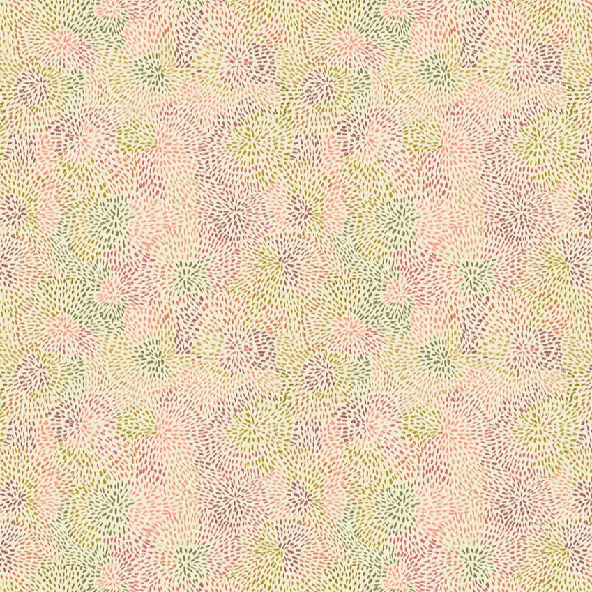 Nature Trail - Moss Texture Greens - Cotton Fabric