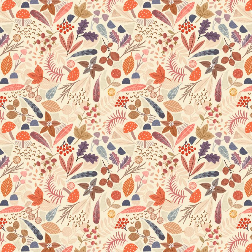 Nature Trail - Treasures Cream - Cotton Fabric