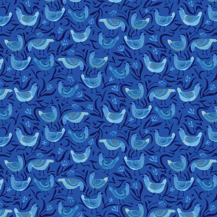 Azul - Coop - Cotton Fabric