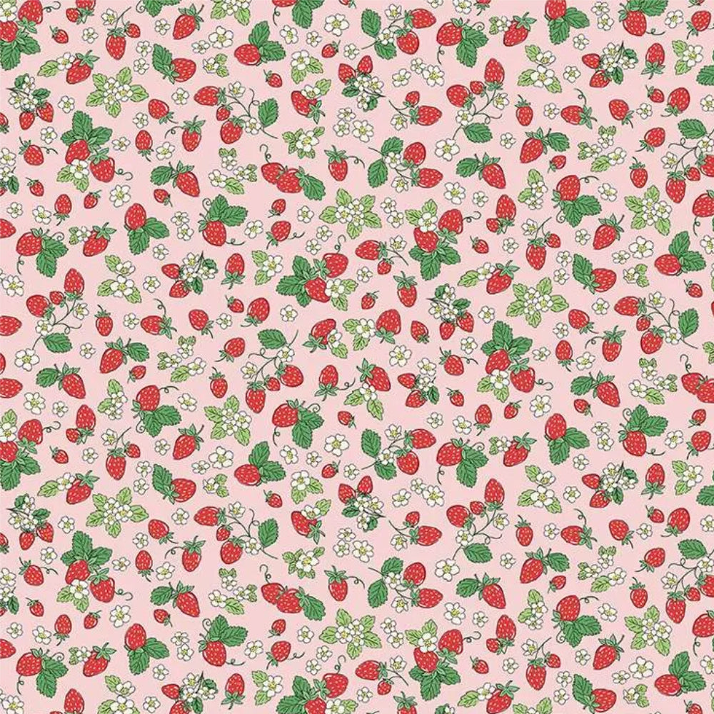 Afternoon Tea - Strawberry Fizz - Cotton Fabric