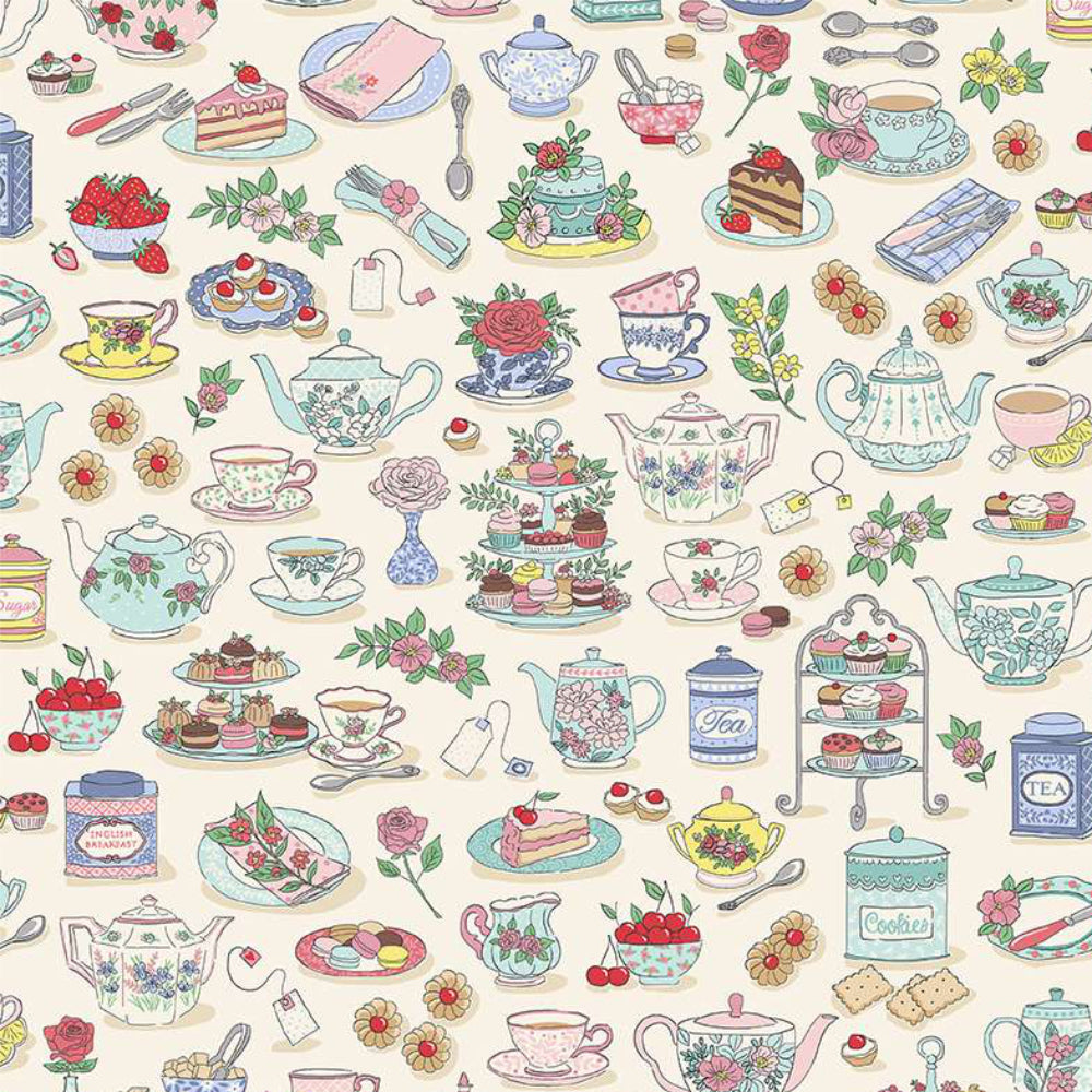 Afternoon Tea - Tea Time - Cotton Fabric