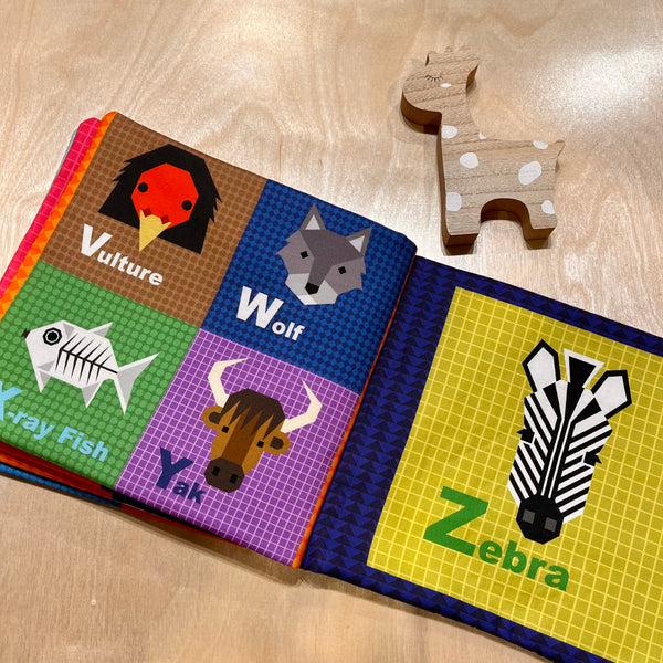 Animal Alphabet - Fabric Book - Cotton Panel
