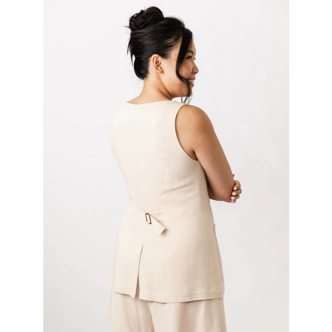 Asteri Button Down Dress & Vest Pattern