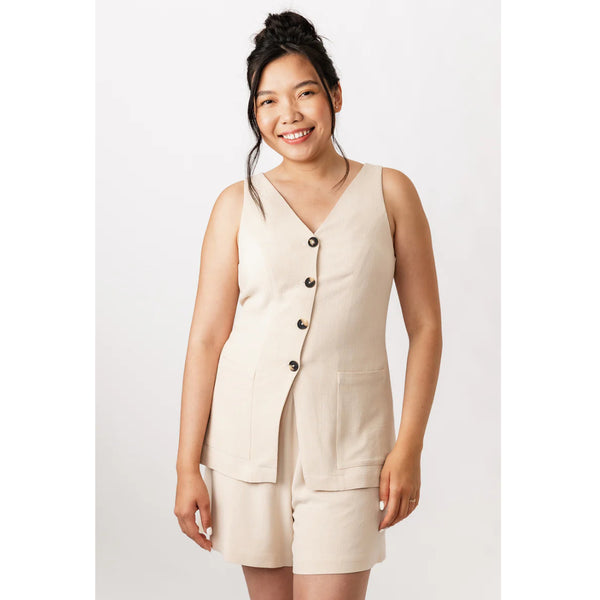 Asteri Button Down Dress & Vest Pattern