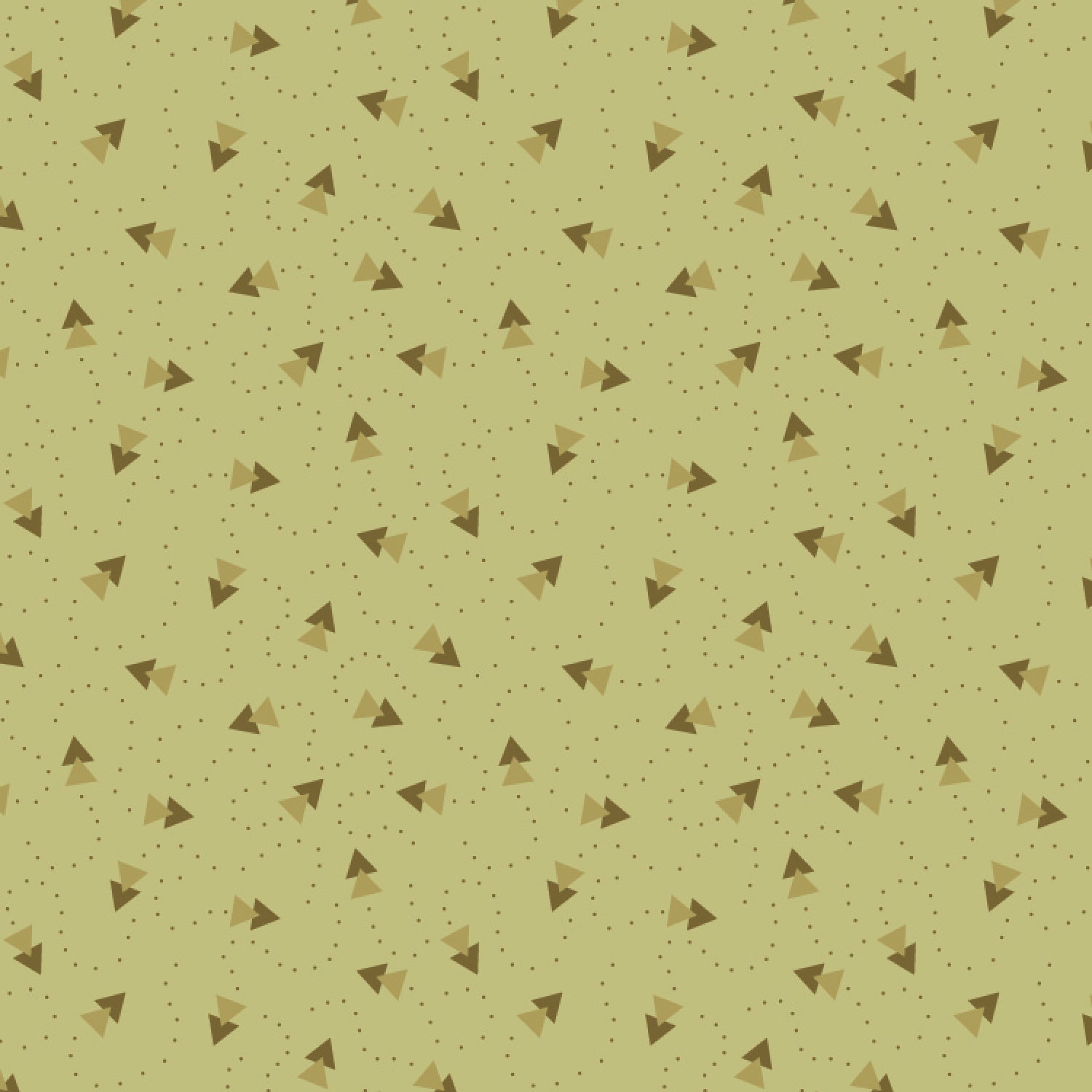 Beyond Time - Paper Airplanes Light Olive - Cotton Fabric