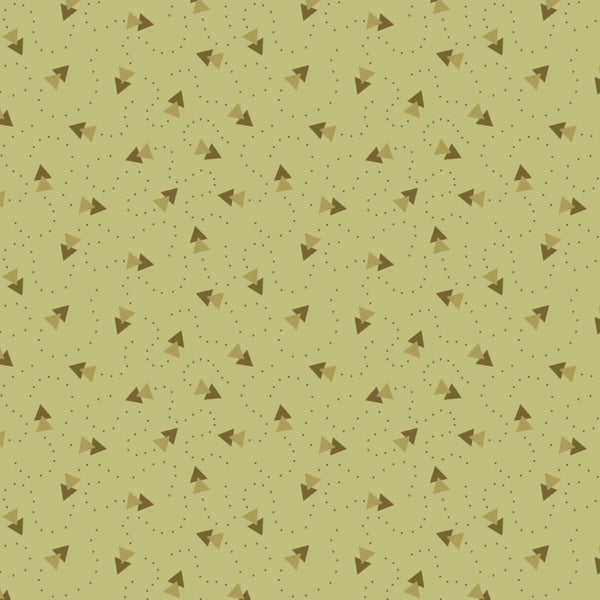 Beyond Time - Paper Airplanes Light Olive - Cotton Fabric