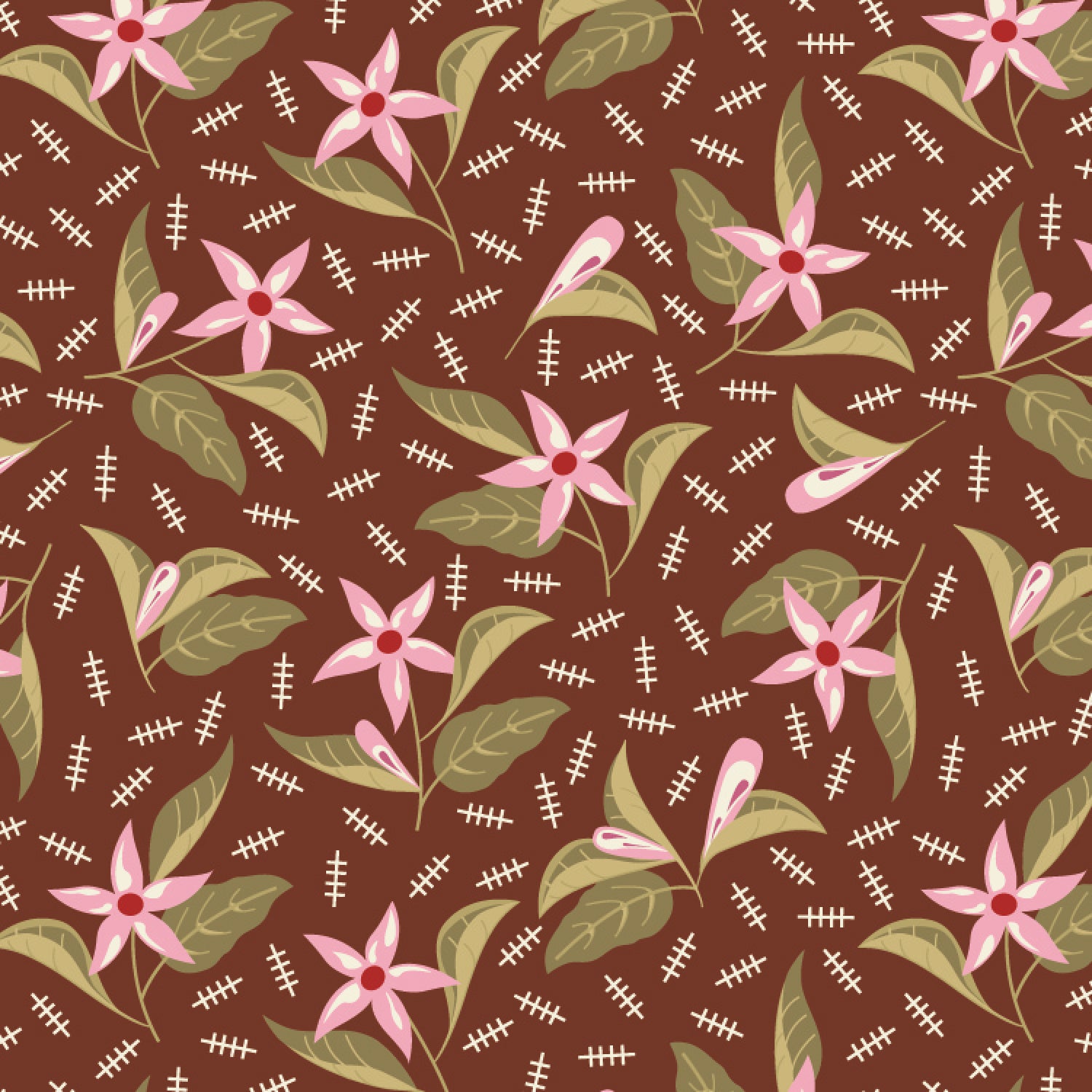 Beyond Time - Jasmine Blackcurrant - Cotton Fabric