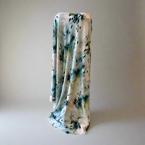 Jersey - Bamboo - Abstract White