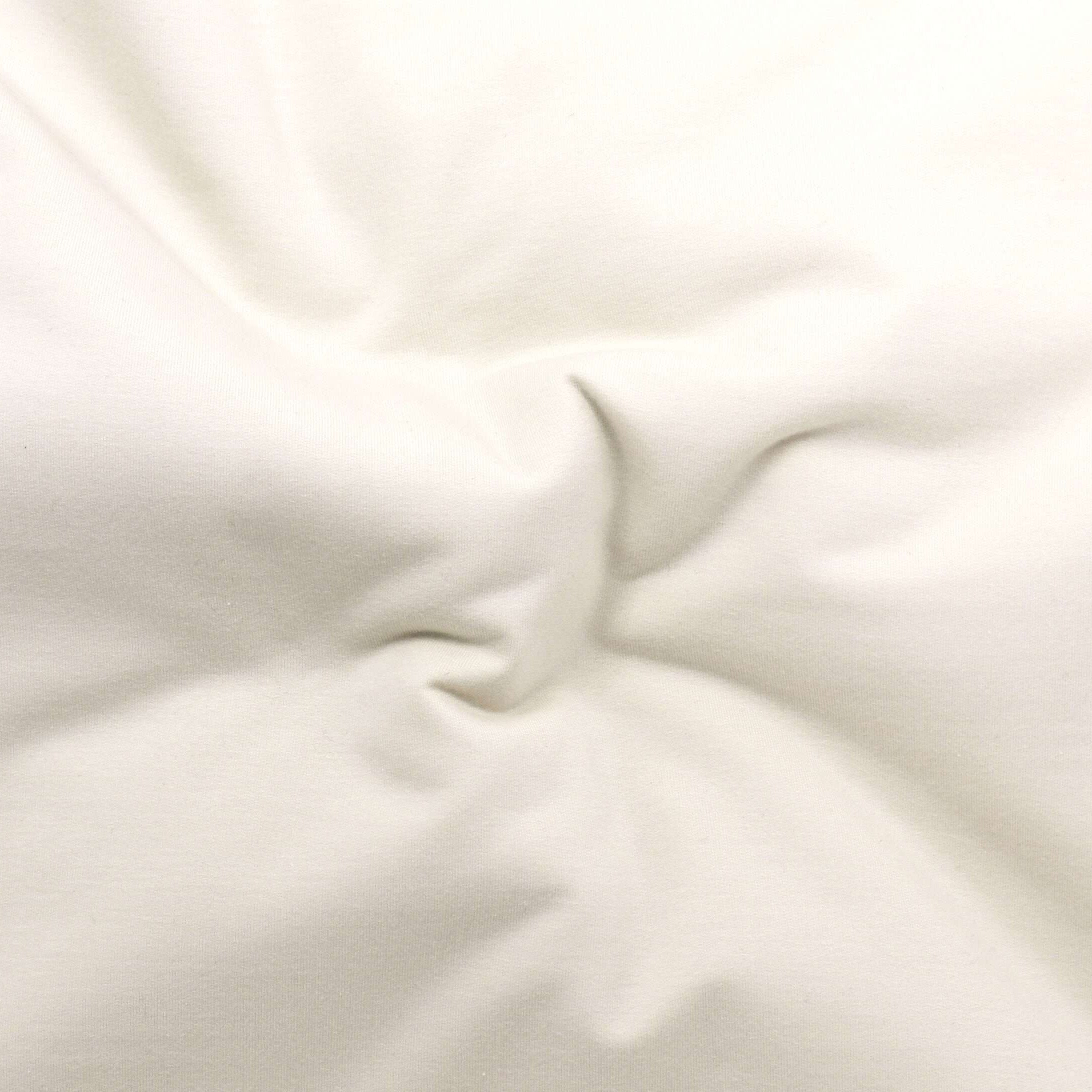 Bamboo Cotton French Terry Fabric: Ivory