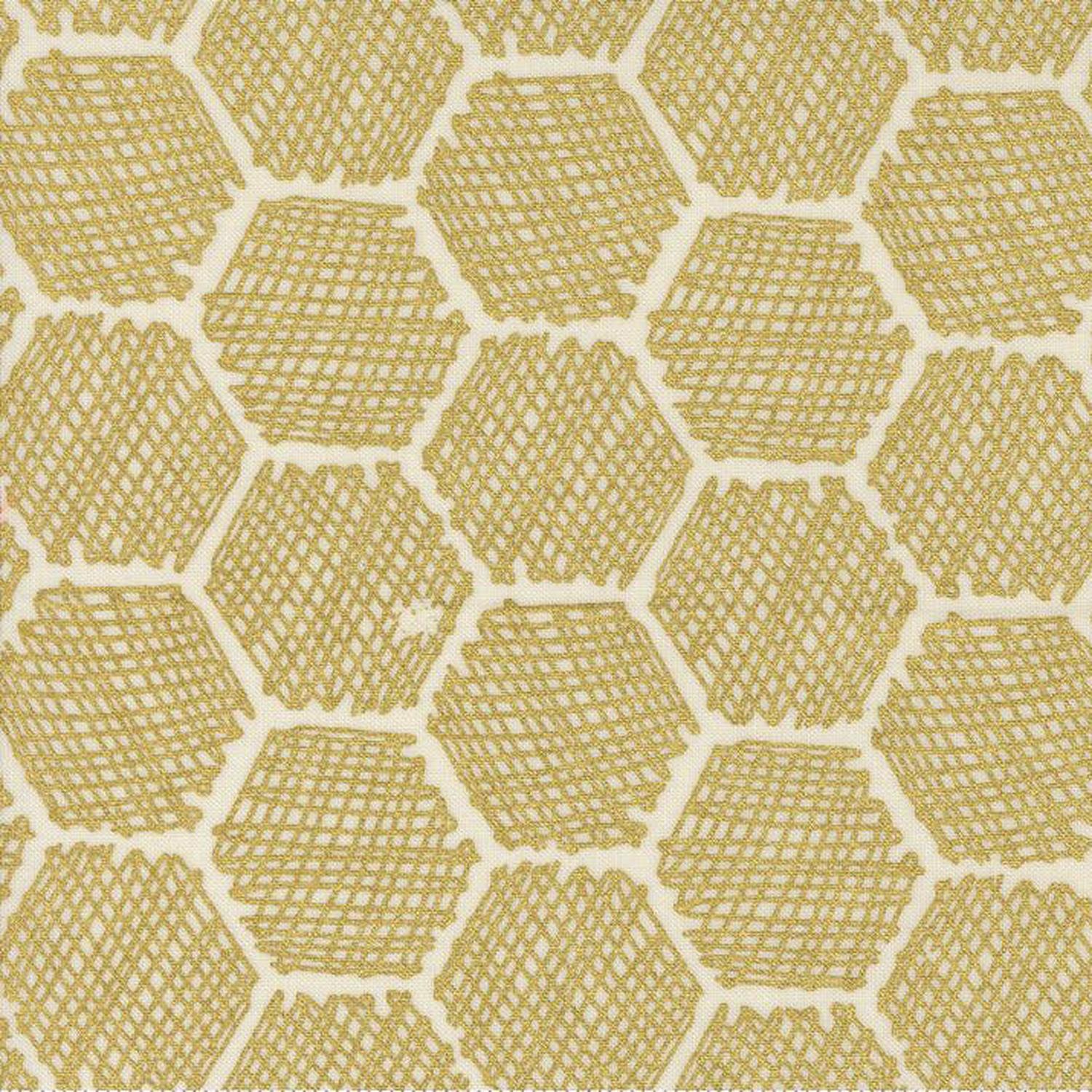 Bee Garden - Honeycomb Metallic - Cotton Fabric