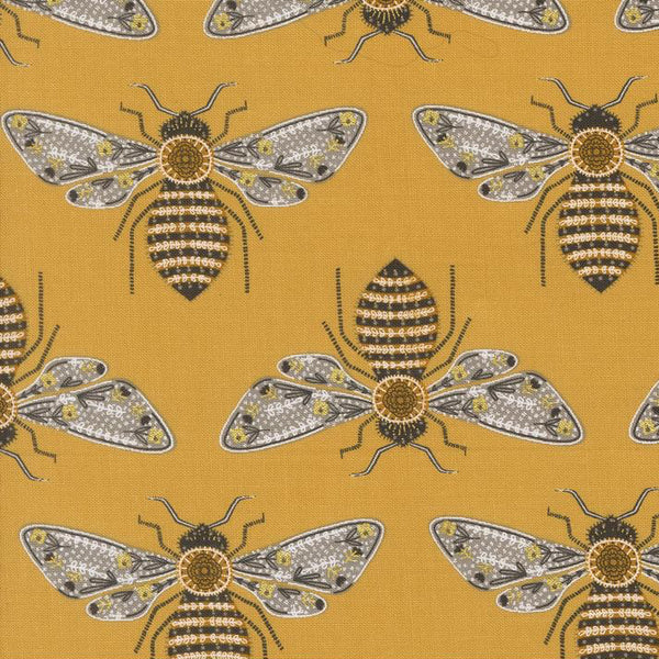 Bee Garden - Bumblebees - Cotton Fabric