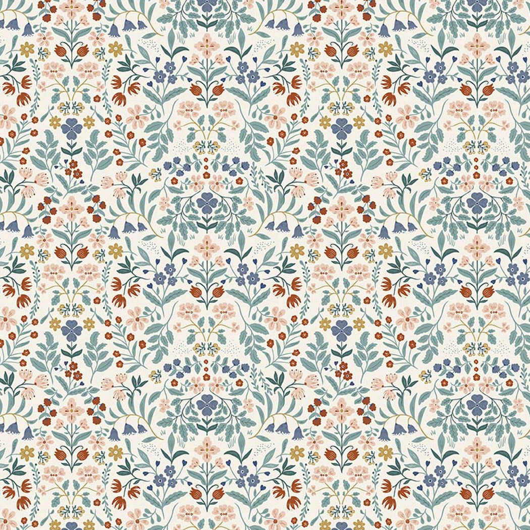 Before the Bloom - Iris Cream - Cotton Fabric