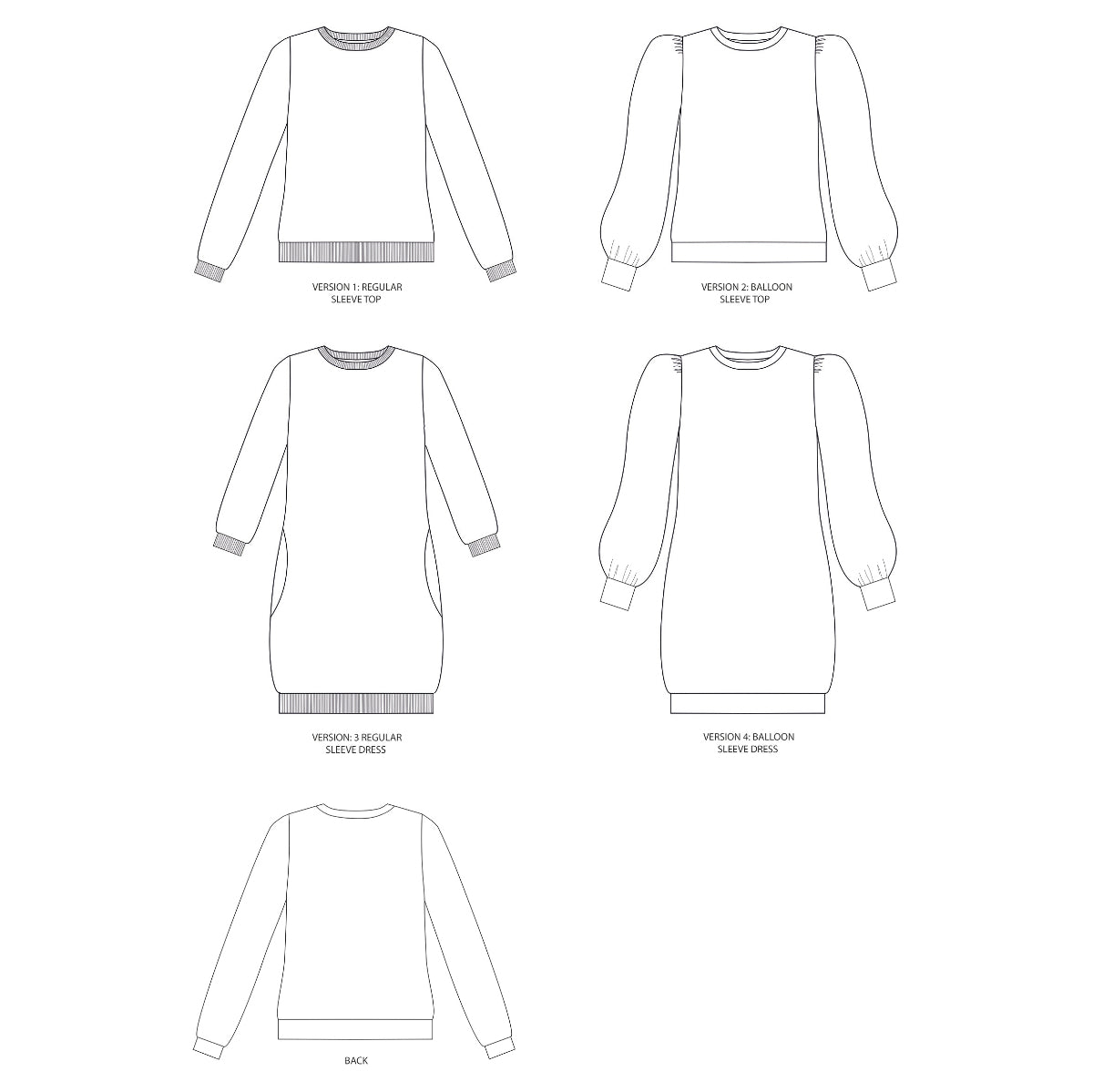 Billie Sweatshirt and Dress Pattern