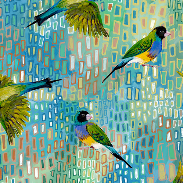 Birds of a Feather - Gouldian Finch - Cotton Fabric