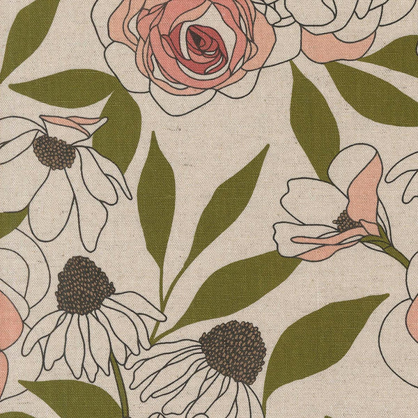 Botany by Alli K - Linen Canvas Fabric