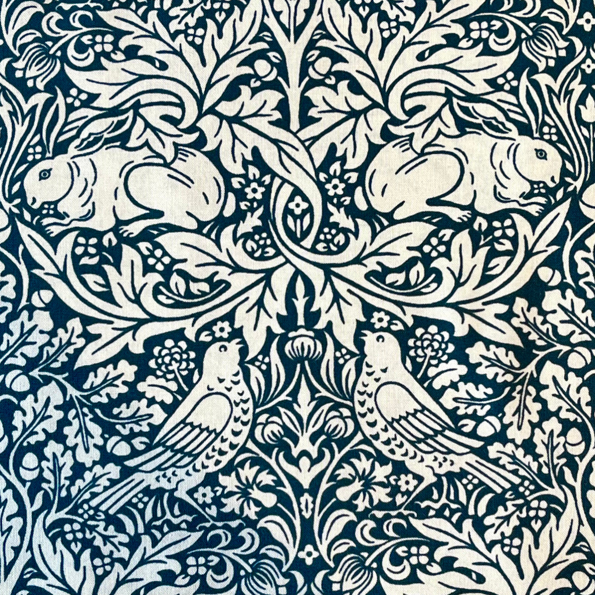 Morris & Co - Brer Rabbit Navy - Cotton Fabric