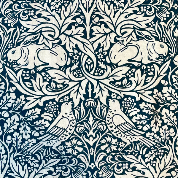 Morris & Co - Brer Rabbit Navy - Cotton Fabric