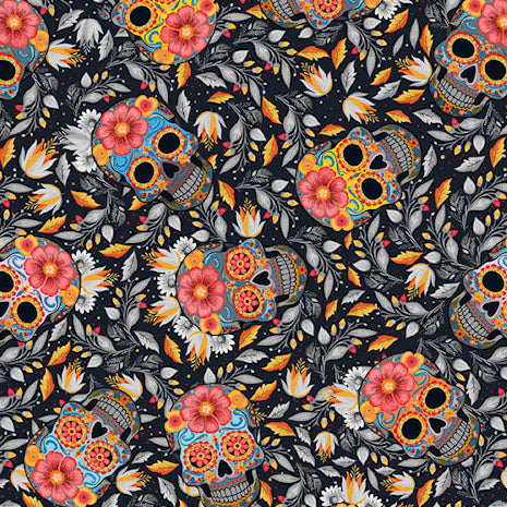 Calavera - Skulls - Cotton Fabric