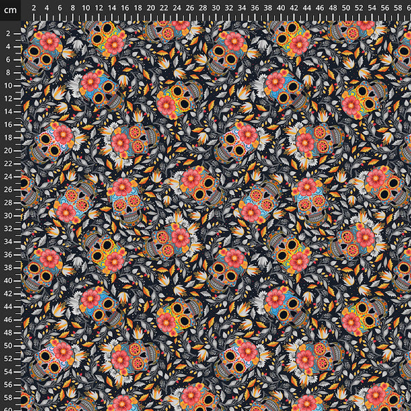 Calavera - Skulls - Cotton Fabric