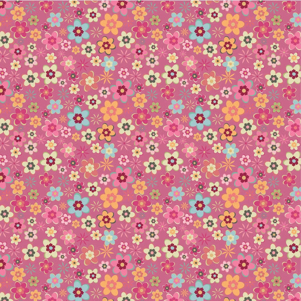 Calico Cowgirls by Poppie Cotton - Meadow Pink - Cotton Fabric