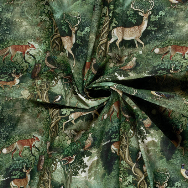 Cotton Canvas - Woodland Scene