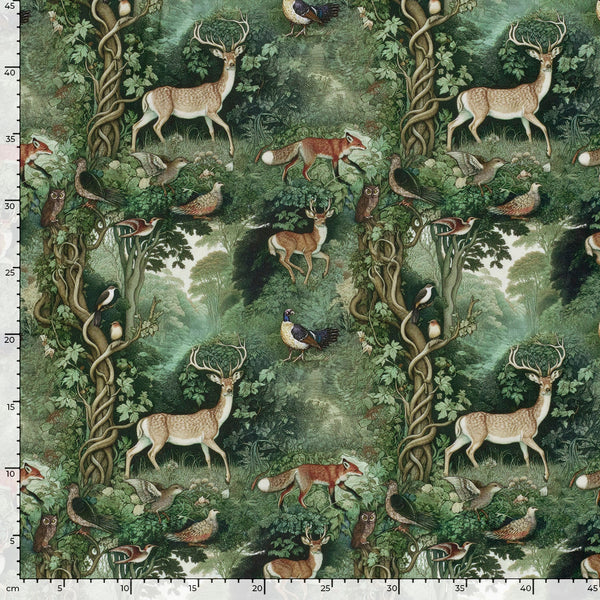 Cotton Canvas - Woodland Scene