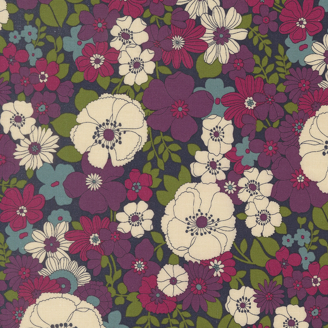 Chelsea Garden - Flower Show Florals Midnight - Cotton Fabric