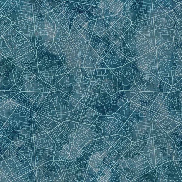 City Harbour - Road Map- Cotton Fabric