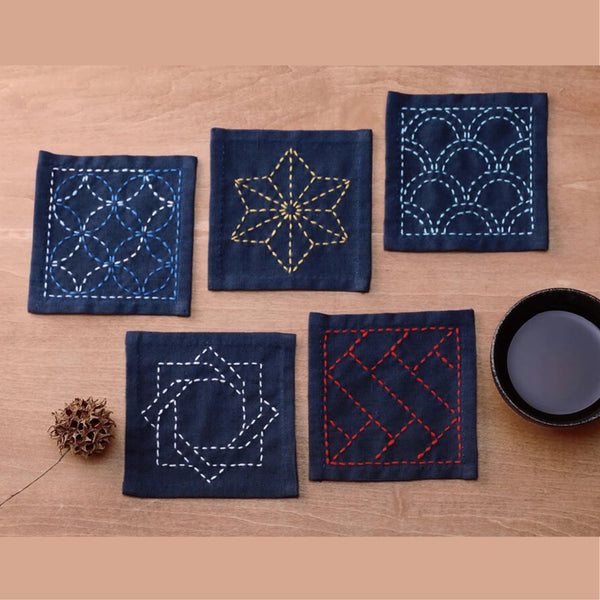 Sashiko Tsumugi Sampler - Coasters