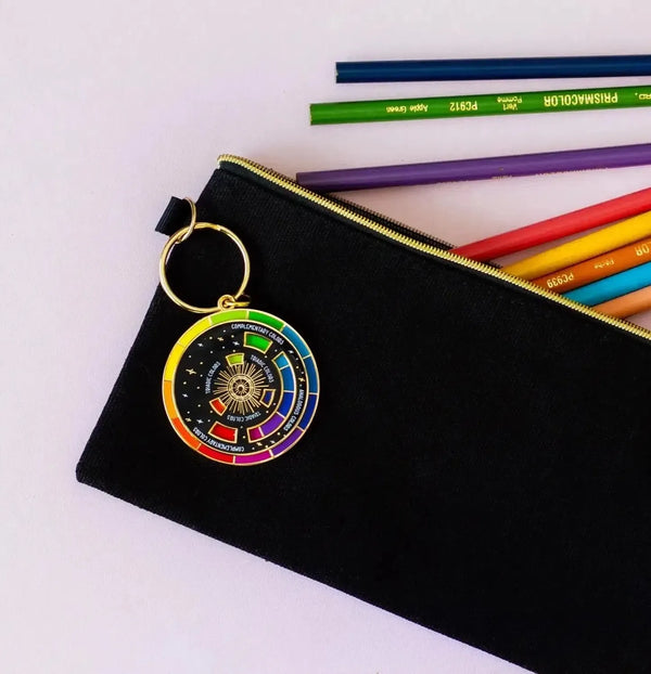 Colour Wheel Enamel Keychain
