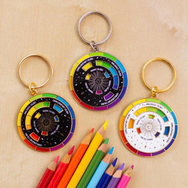 Colour Wheel Enamel Keychain