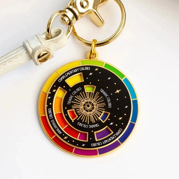 Colour Wheel Enamel Keychain