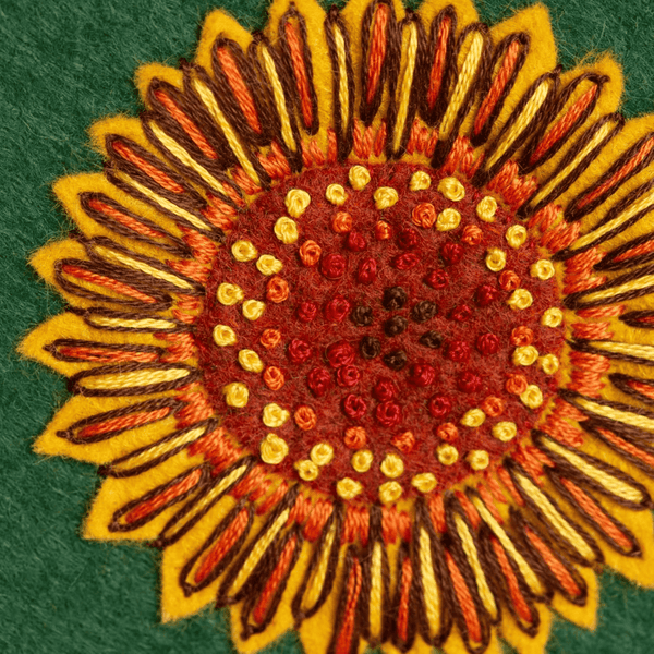 Botanical Wool Embroidery Hoop Craft Kit