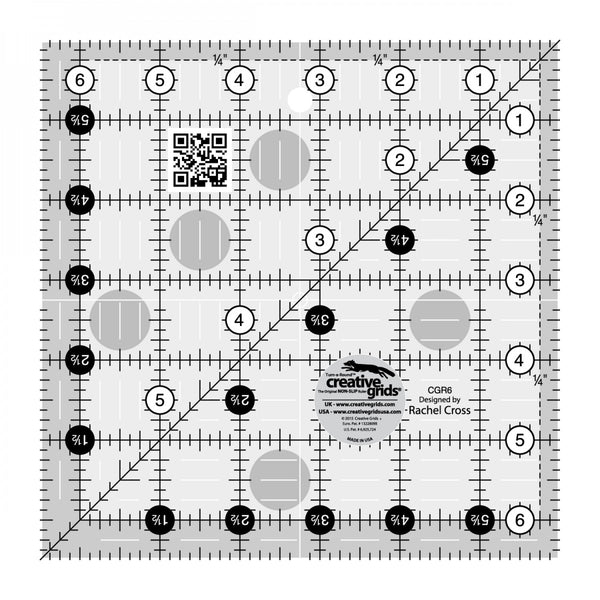 Creative Grids Quilt Ruler 6.5 inch Square