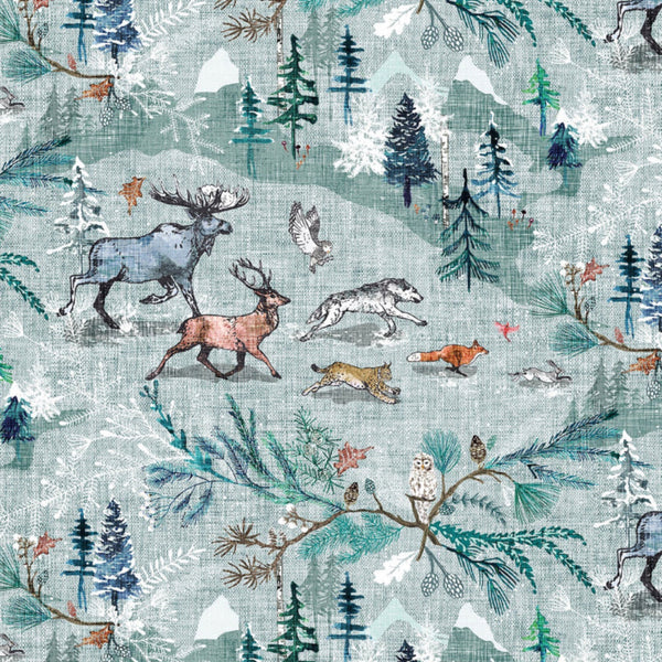 Snowdrift - Snow Scene - Cotton Fabric