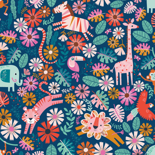 Dandelion Jungle - Animals - Cotton Fabric