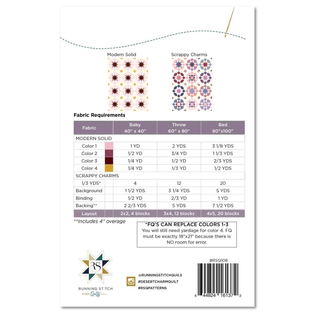 Desert Charm Quilt Pattern